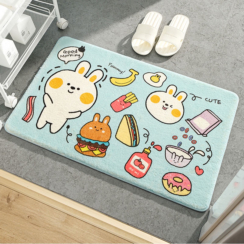 Thảm Lông Dày Lót Sàn Phòng Tắm Chống Trượt Tiện Lợi