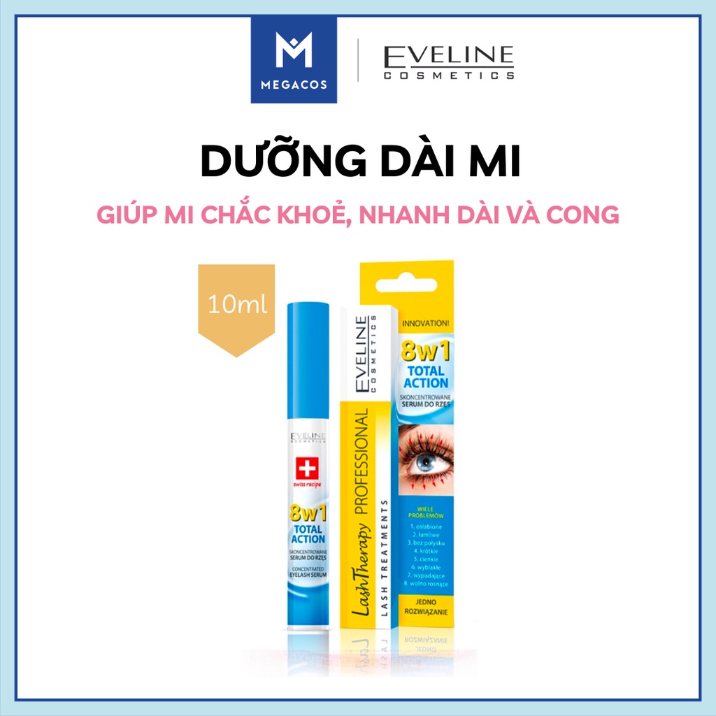 Mascara chuốt dưỡng dài mi EVELINE 8 in 1