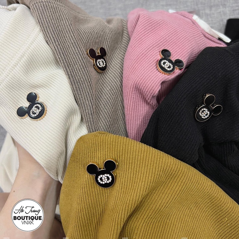 Sét nhung tăm logo Micky, sét bộ mùa đông 4 sz  Jullie.De' Clothing