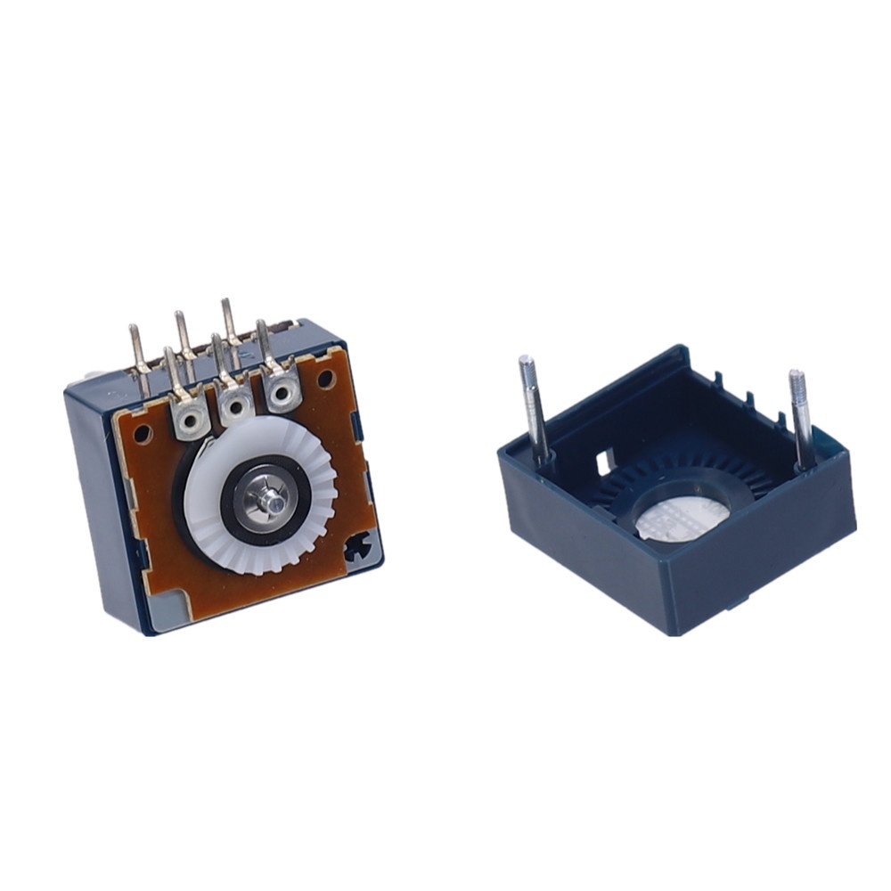 Chiết Áp Công Tắc Xoay 6 Chấu 10K 20K 50K 100K 250K 500K ALPS RK27 10~500KAX2 Chuyên Dụng