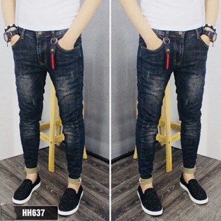 Quần Jean Nam hàn quốc DR80VJ ống Ôm Trơn Không Rách Đơn Giản