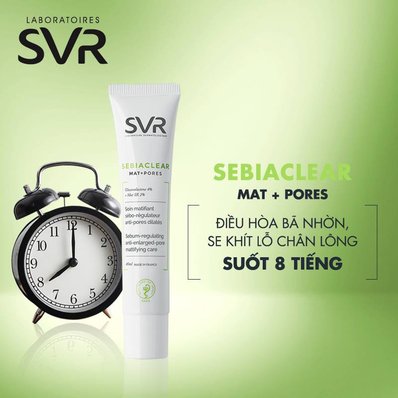 Sample Kem Dưỡng Giúp Giảm Mụn Kiềm Dầu Cho Da SVR Sebiaclear Mat+Pores