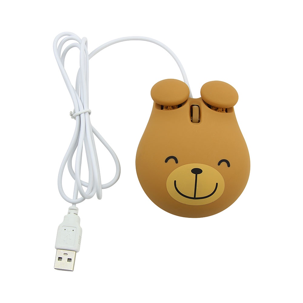 Chuột Máy Tính Có Dây USB Hình Động Vật Dễ Thương Cho Laptop