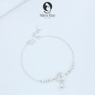 Lắc tay bạc nữ kim tiền chất liệu bạc s925 thời trang phụ kiện trang sức nữ Miêu Bạc L400303