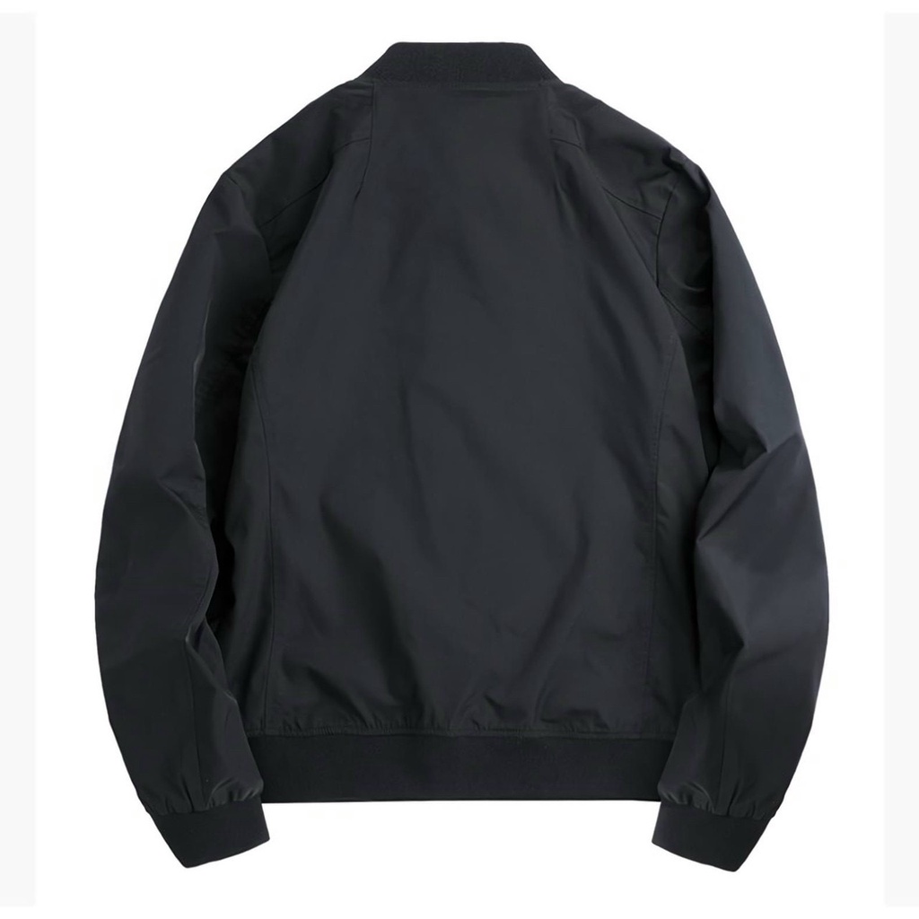 Áo khoác nam bomber chất dù 2 lớp cao cấp có túi trong, mẫu trơn thời trang.