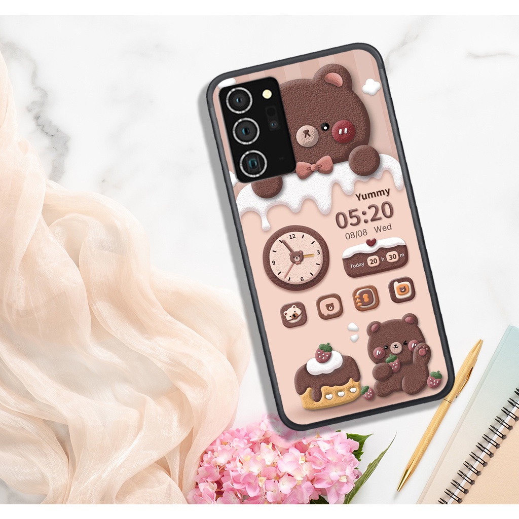 Ốp Lưng Samsung NOTE 20 - NOTE 20 ULTRA - S20 PLUS - S20 ULTRA - S20 FE - S21 FE , In Hình Gấu&amp;Thỏ Siêu Đáng Yêu.