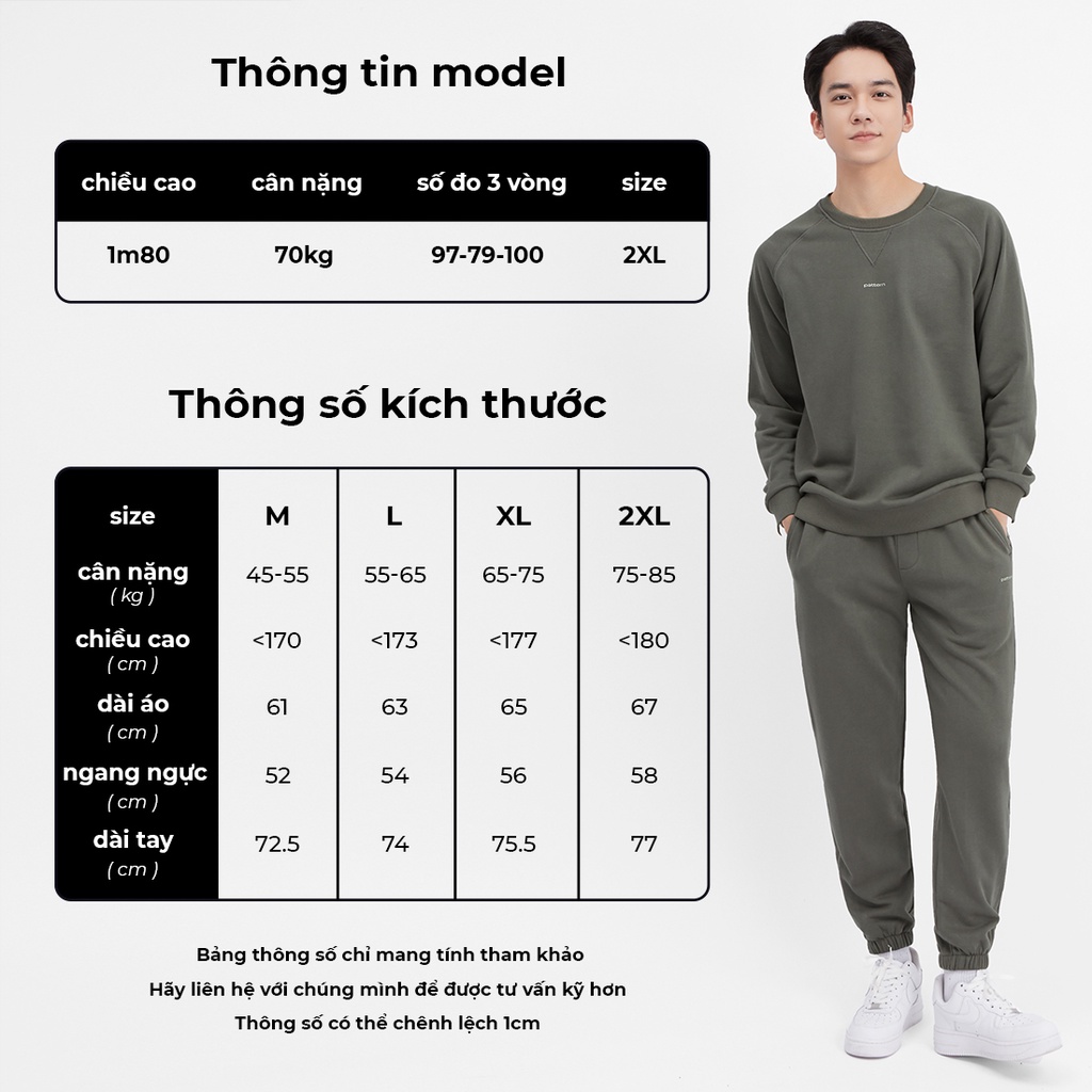 [Mã FATREND2810 giảm đến 30k tối đa 99k] Áo nỉ chui đầu Raglan basic Pattern PA017