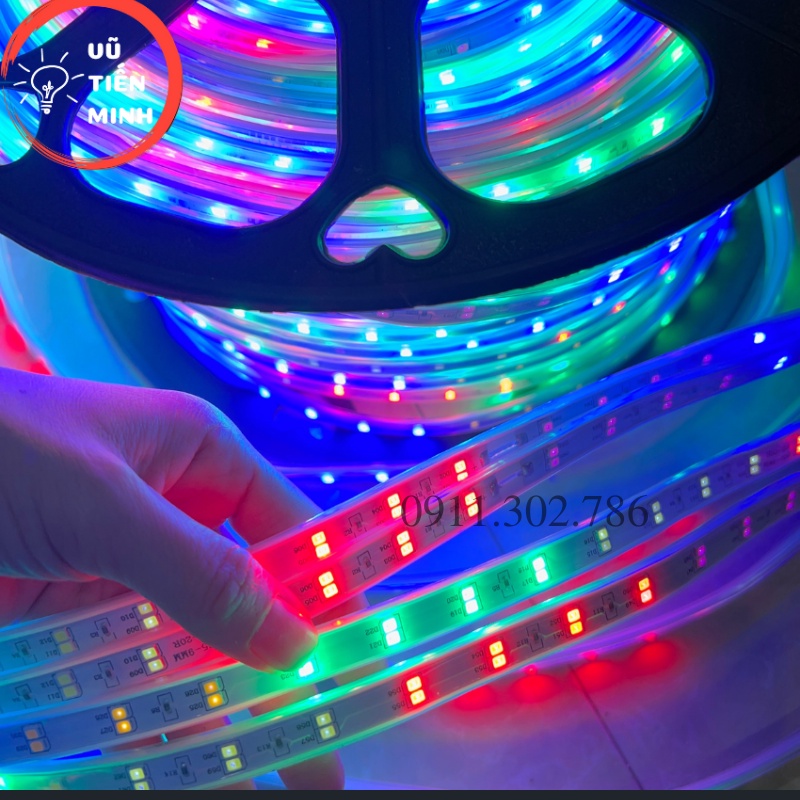 10M - 50M dây nháy led đuổi đủ màu dùng để trang trí ngoài trời  tặng nguồn cắm sẵn