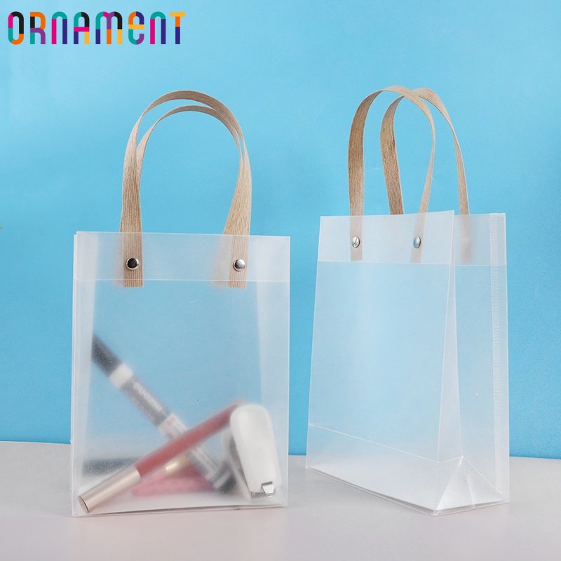 Túi Xách Tay Bằng Nhựa PVC Mờ Trong Suốt Có Tay Cầm / Túi Xách Du Lịch / Mua Sắm / Làm Quà Cưới