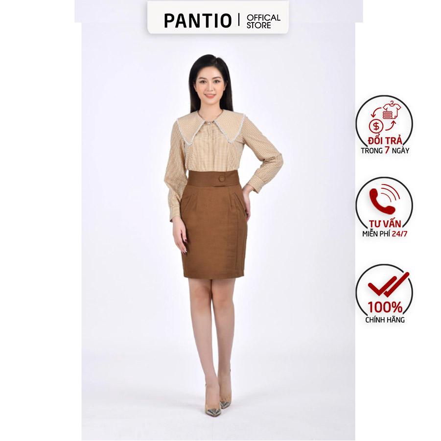 FAS52830 - Áo sơ mi caro dài tay cổ cách điệu nhiều phiên bản màu sắc - PANTIO