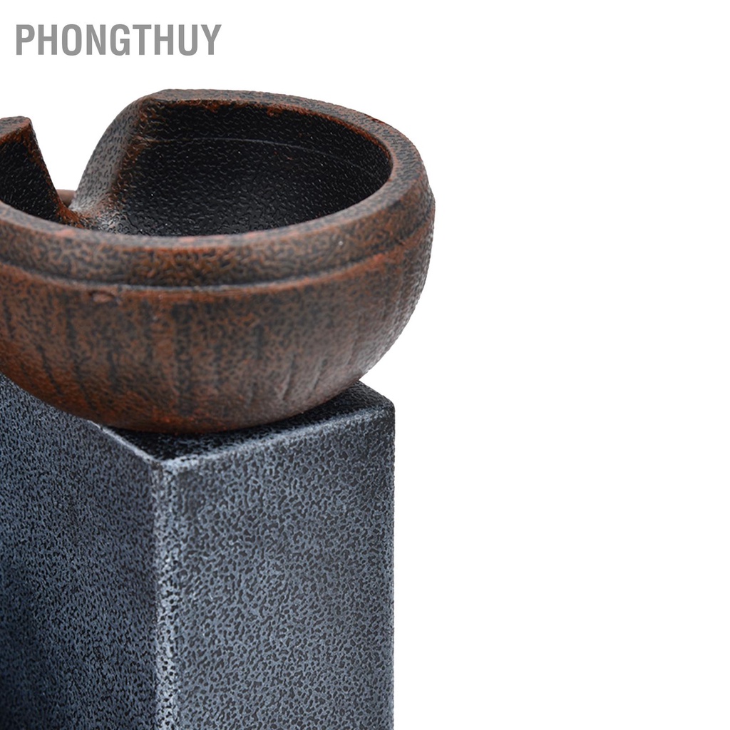 Thác nước phong thuỷ - Đài Phun Nước Để Bàn Có Đèn LED Ánh Sáng Vàng Trang Trí