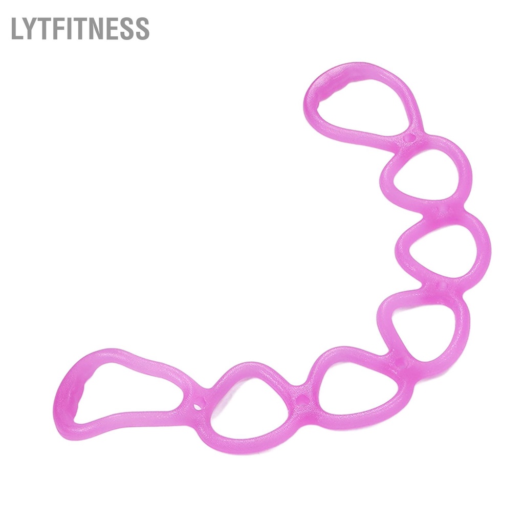 LYTFitness Dây kéo đàn hồi thể dục tại nhà Phòng tập đa chức năng Yoga định hình Tập luyện 7 lỗ đeo kháng cự (Tím)