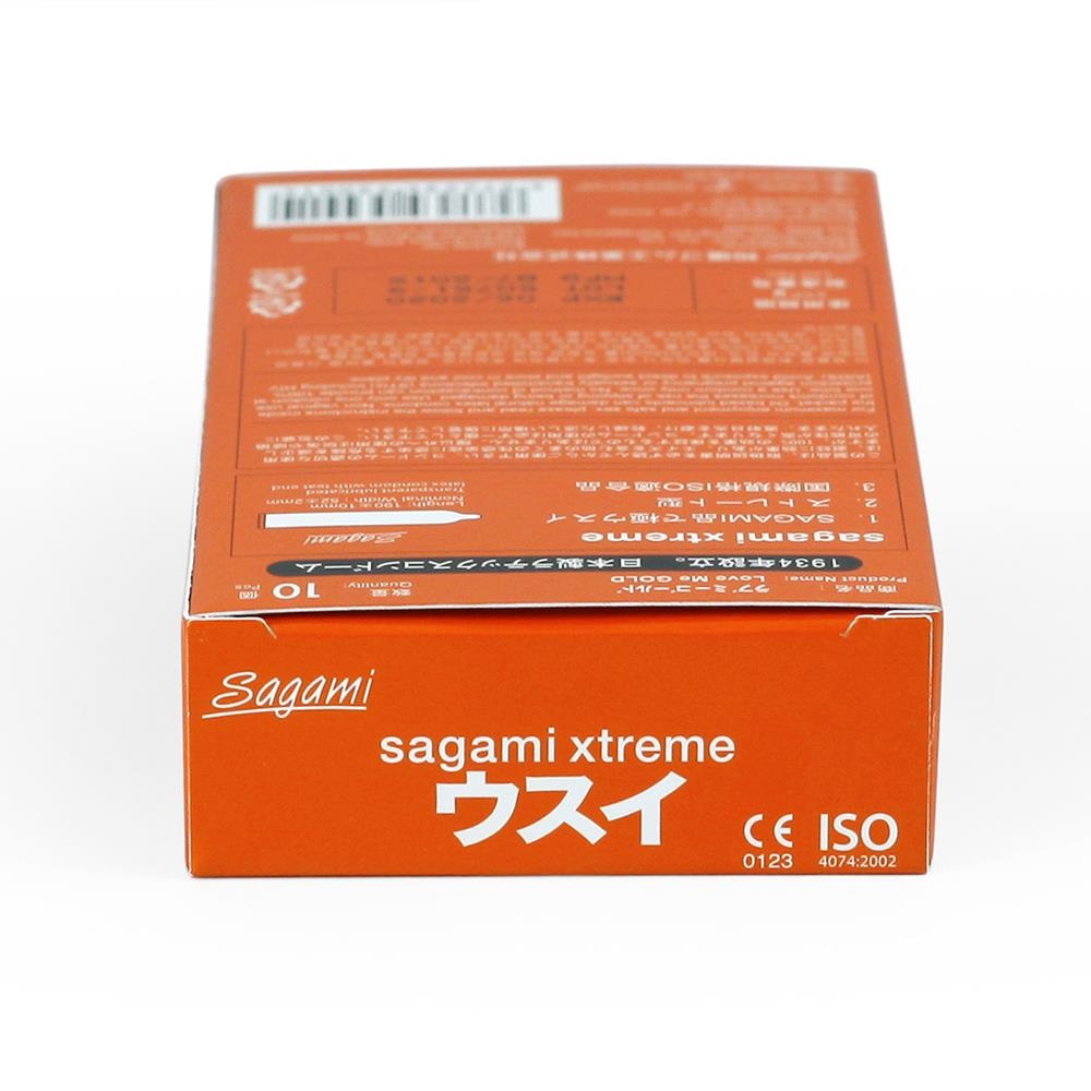 Bao cao su Sagami Xtreme Love Me Orange, bcs siêu mỏng truyền nhiệt kéo dài thời gian