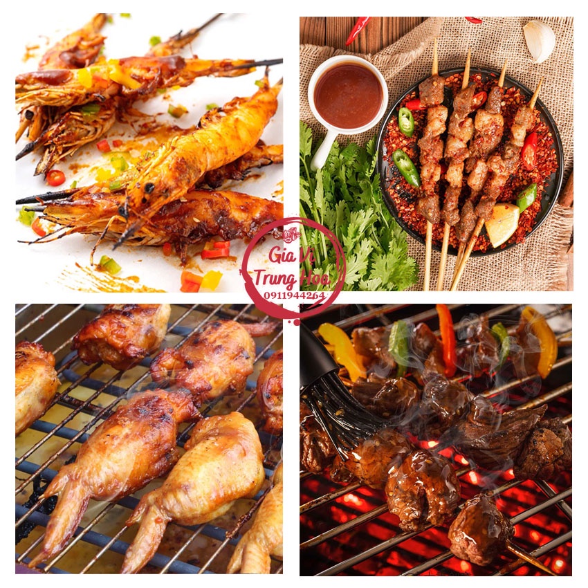 Sốt Ướp Thịt Xiên Nướng, BBQ Grassland Red Sun 110g chuẩn Orleans