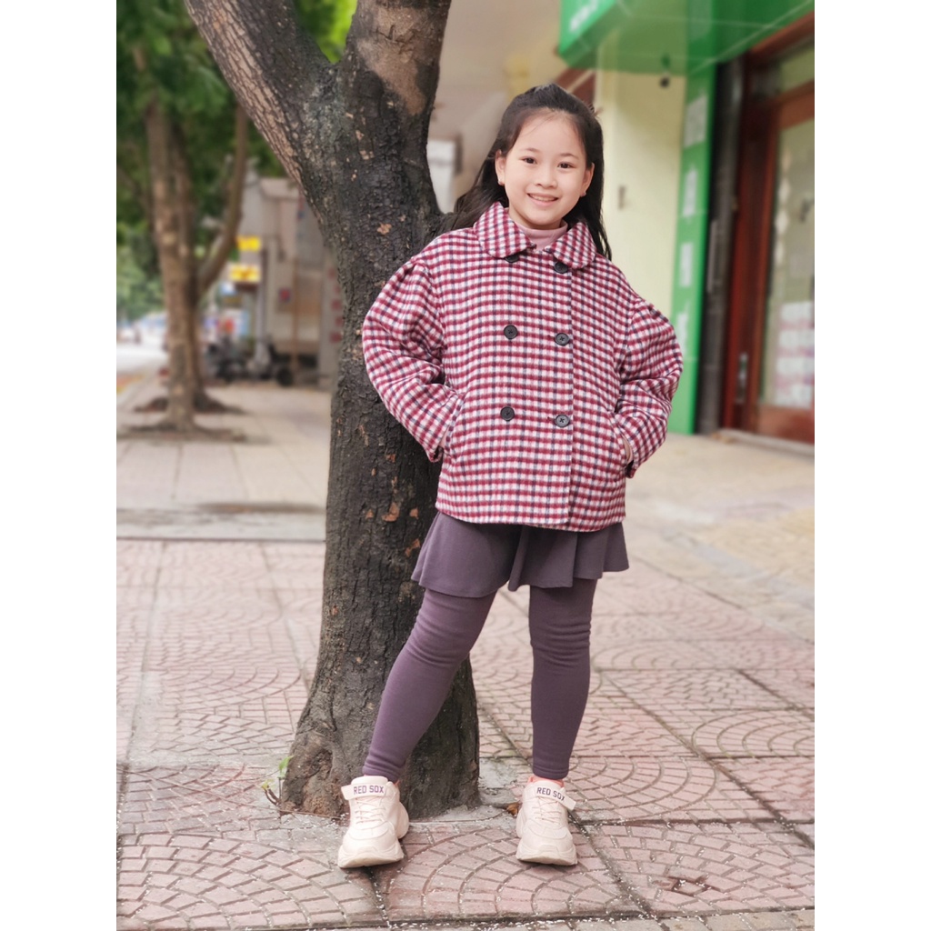 MOA2483 Áo dạ tay bồng cổ sen BG