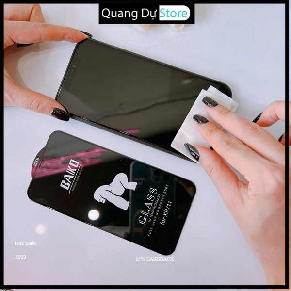 Cường lực Baiko chống nhìn trộm full màn dành cho iphone 7Plus/8Plus/X/Xr/Xsmax/11/11Promax/12/12Promax/13/13Promax/14