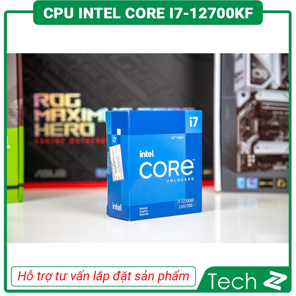 CPU Intel Core i7 12700KF Box Chính Hãng Bảo Hành 3 Năm