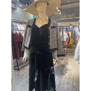 Đầm nhung midi 2 dây V2759 Aholic