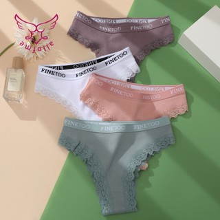 All of me Quần lót nữ vải cotton phối ren size lớn M-2Xl thoải mái thời trang