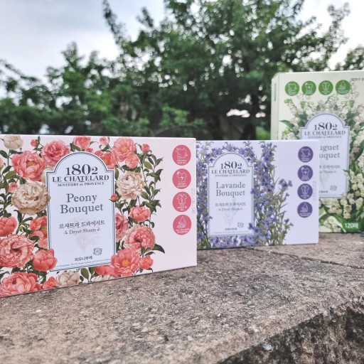 Combo 3 hộp giấy thơm dùng cho máy giặt sấy quần áo Le Chatelard 1802 thương hiệu Provence Pháp