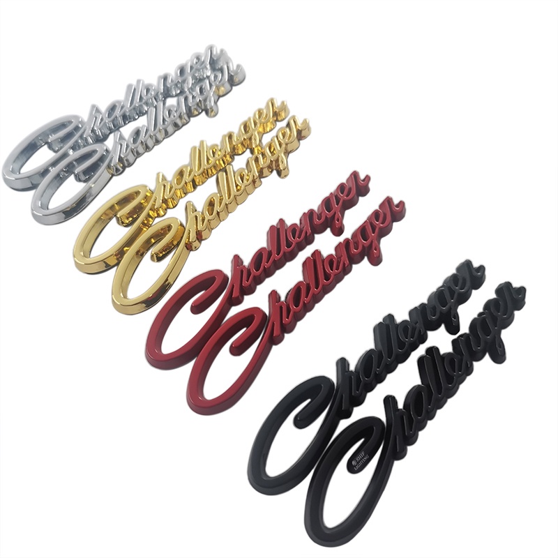 FENDER Set 2 Đề Can Dán Trang Trí Xe Hơi DODGE CHALLENGER Màu Vàng / Đỏ / Đen