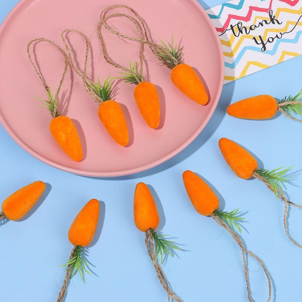 Set 10 Phụ Kiện Treo Trang Trí Tiệc Hình Củ Cà Rốt Bằng Xốp Dễ Thương