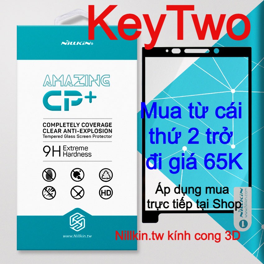 Kính cường lực cho Blackberry Key Two, Keytwo hiệu Nillkin.tw