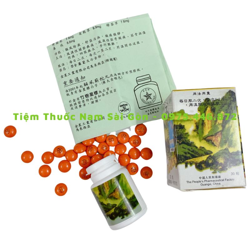 Khu Phong Kỳ Xà Hoàn Malay 30 viên Bamboo Brand