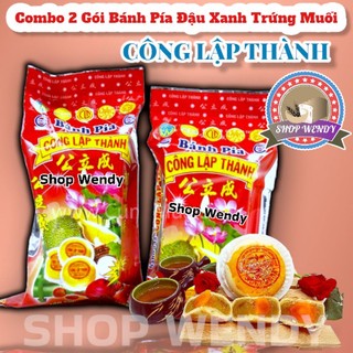 [đồ ăn vặt] Combo 2 gói Bánh Pía Đậu Xanh Sầu Riêng - Công Lập Thành - 300g (4 bánh)