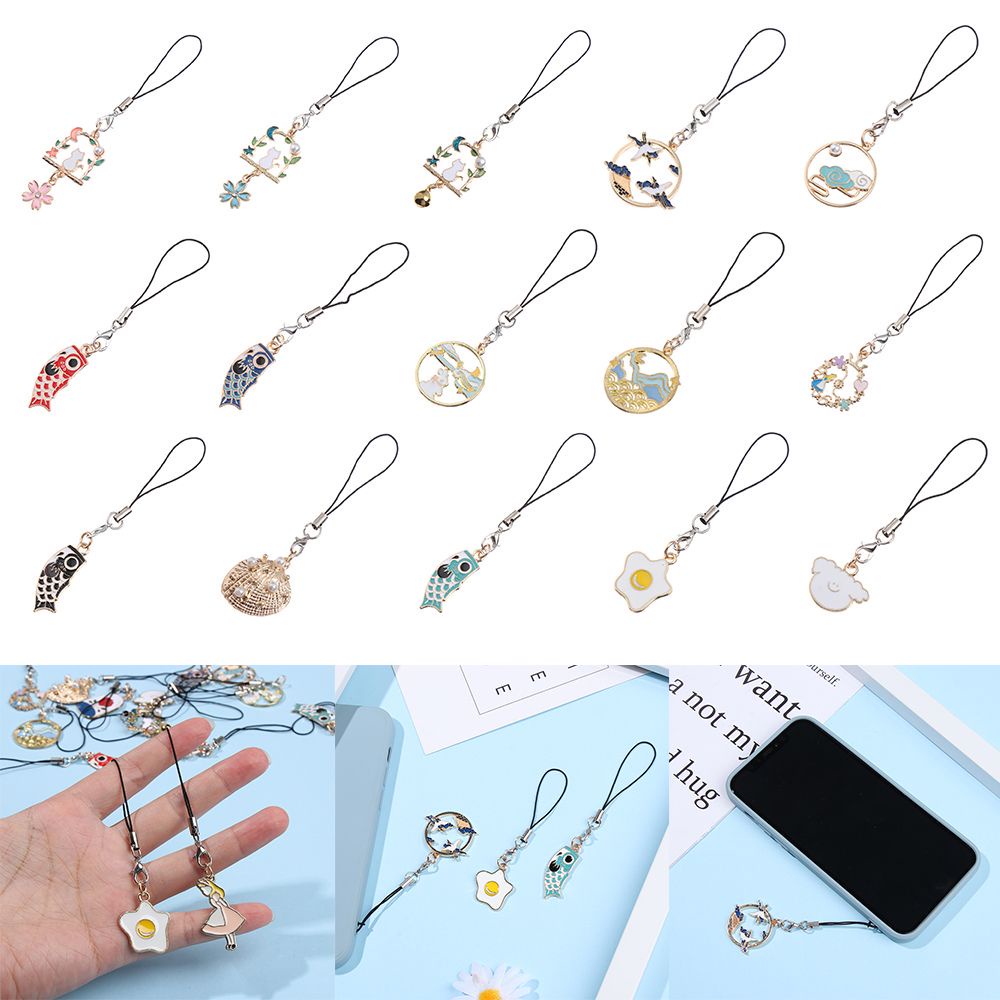 Móc Điện Thoại Hình Giỏ Hoa / Mèo Dễ Thương