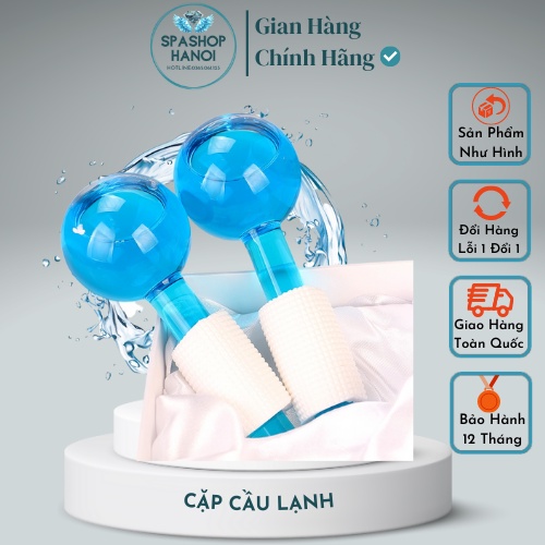 Cặp Cầu Lạnh Massage Mặt Đẩy Sâu Tinh Chất Thư Giãn Da Mặt Quả Cầu Lạnh [Cao Cấp]