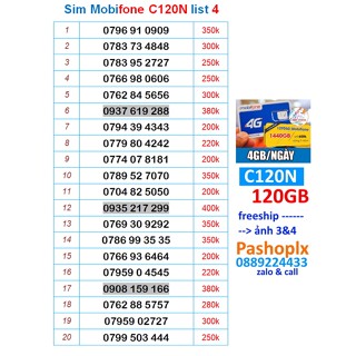 Sim Mobifone C120N 120GB số đẹp 4.