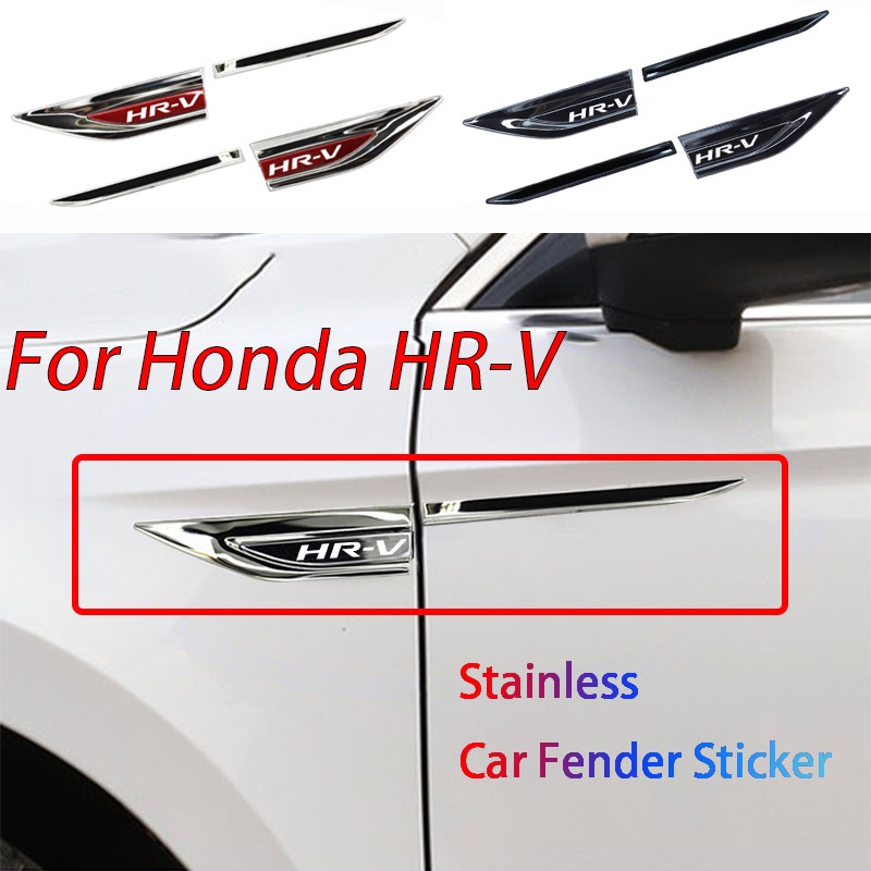 FENDER 1 Bộ Nhãn Dán Trang Trí Xe Hơi Honda HRV HR-V HEV EL RS Bằng Thép Không Gỉ