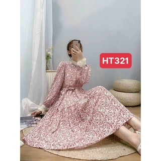 đầm bầu dài tay - ht324
