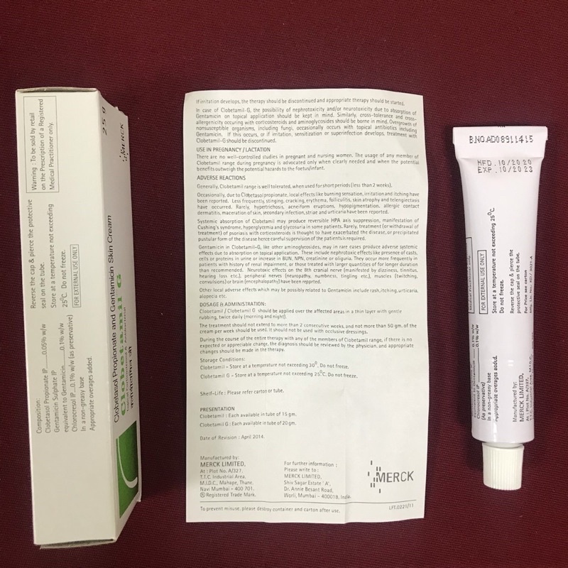 Tuýp Kem Nám Clobetamil G 25gram, Giảm Thâm Nám Ngày Và Đêm