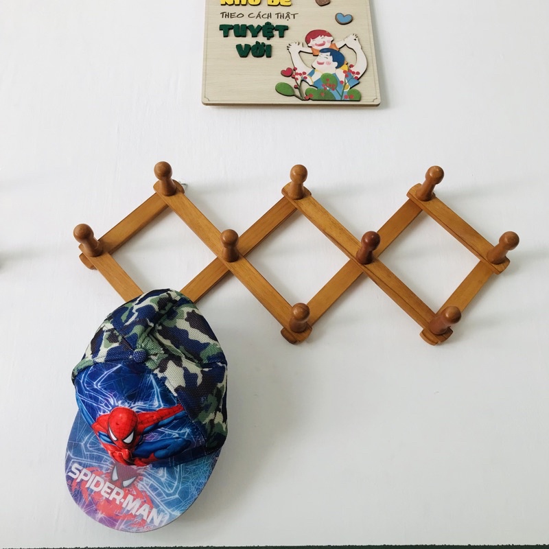 Móc áo treo tường gỗ cao su (size trung)