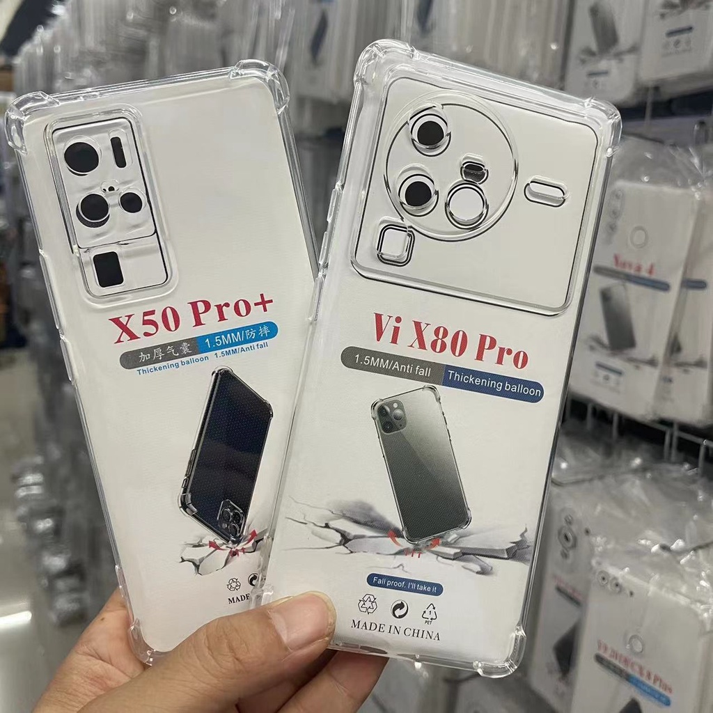 Ốp điện thoại mềm trong suốt chống sốc cho VIVO X90 X80 X70 X60 X50 X30 X27 Pro Plus Pro+ 4G 5G 2022