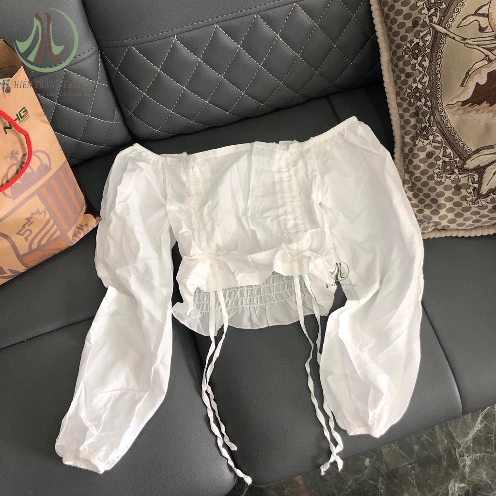 Áo nhún rút 2 bên tay phồng