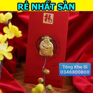 [GIÁ KHUYẾN MÃI] Sỉ Bao Lì Xì Ông Thần Tài Vàng Mạ Vàng 24k Lì Xì Tết 2024, HONG KONG , Ngày vía thần tài mùng 10