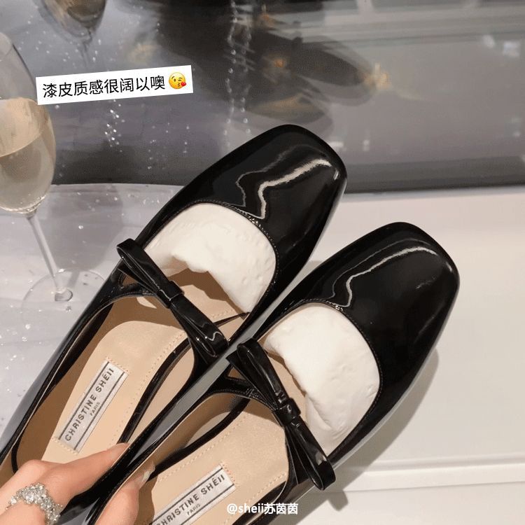 Giày Búp Bê Đính Nơ Phong Cách Pháp Cho Nữ