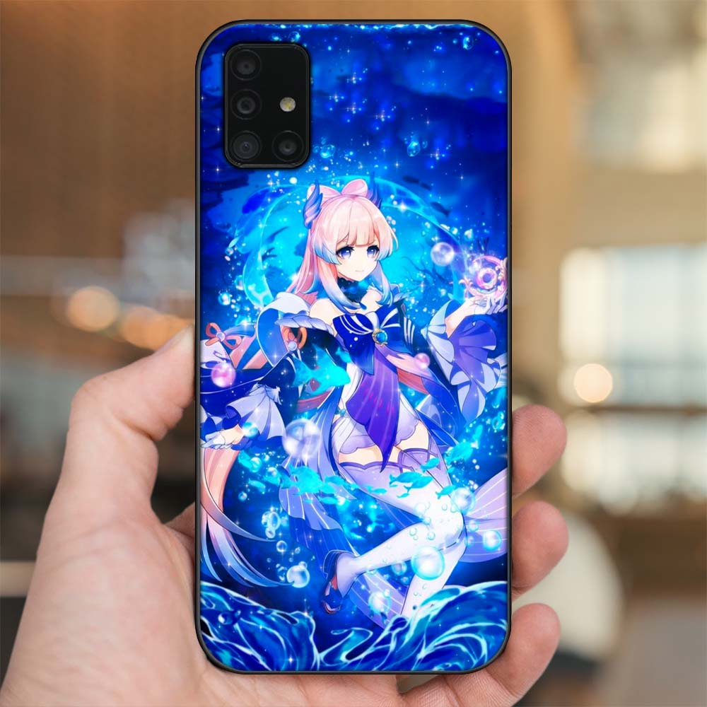 Ốp lưng Samsung A51, A71 viền đen in hình Sangonomiya Kokomi Genshin Impact
