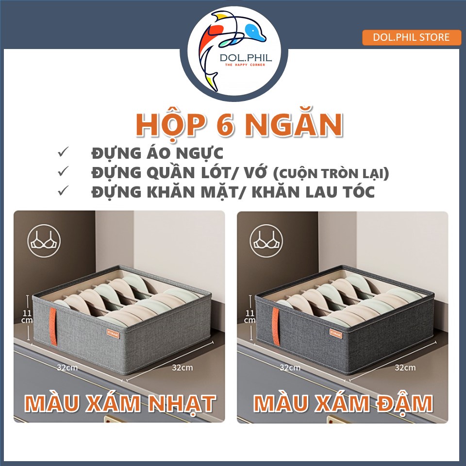 Hộp Đựng Quần Áo Hộp Đựng Tất Dol.phil Store Túi Đựng Quần Áo Chia Nhiều Ngăn Màu Trơn Thanh Lịch Có Lớp Pp Cứng Dày