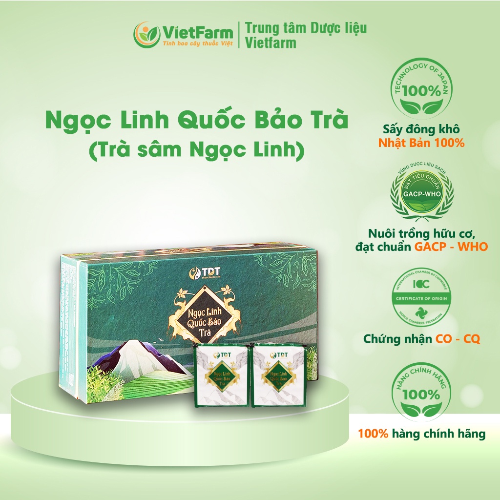 Trà Sâm Ngọc Linh Túi Lọc Vietfarm - Chính Gốc KonTum, Quảng Nam
