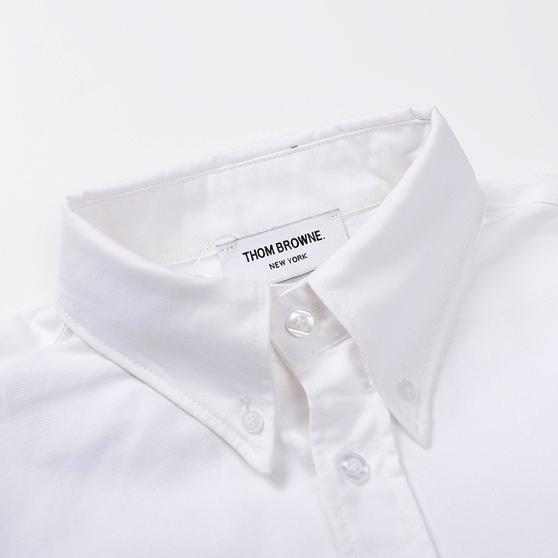 Áo Sơ Mi Tay Dài Dáng Ôm Phối Dây Ruy Băng Bốn Sọc Thời Trang Đường Phố Unisex