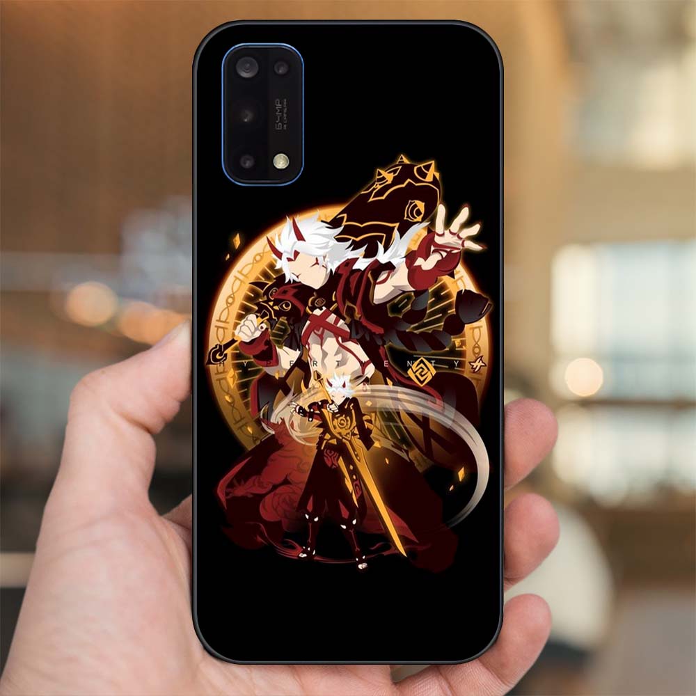 Ốp lưng Realme 7 Pro viền đen in hình Arataki Itto Genshin Impact