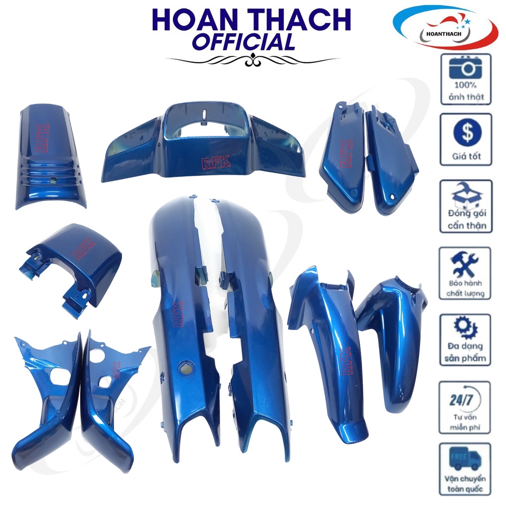 Dàn Áo Xe máy Dream Lùn Màu Xanh Dương nhựa đài loan, HOANTHACH SP012172