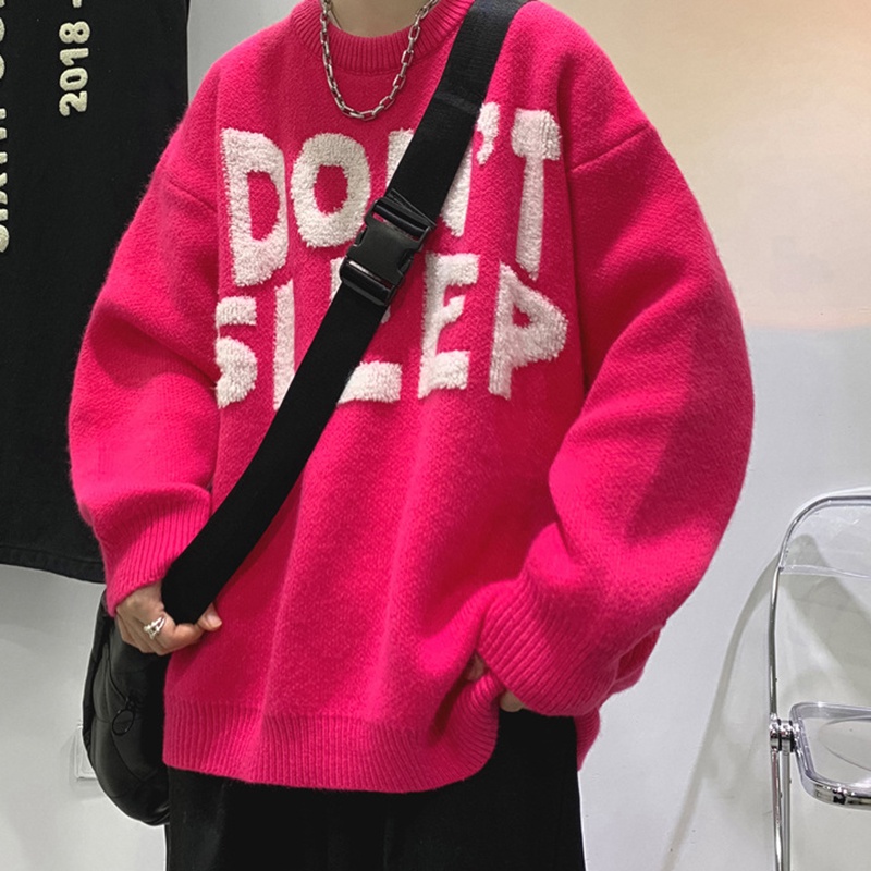 Áo sweater Thêu Chữ Phong Cách hip hop Hàn Quốc Cá Tính Cho Nam