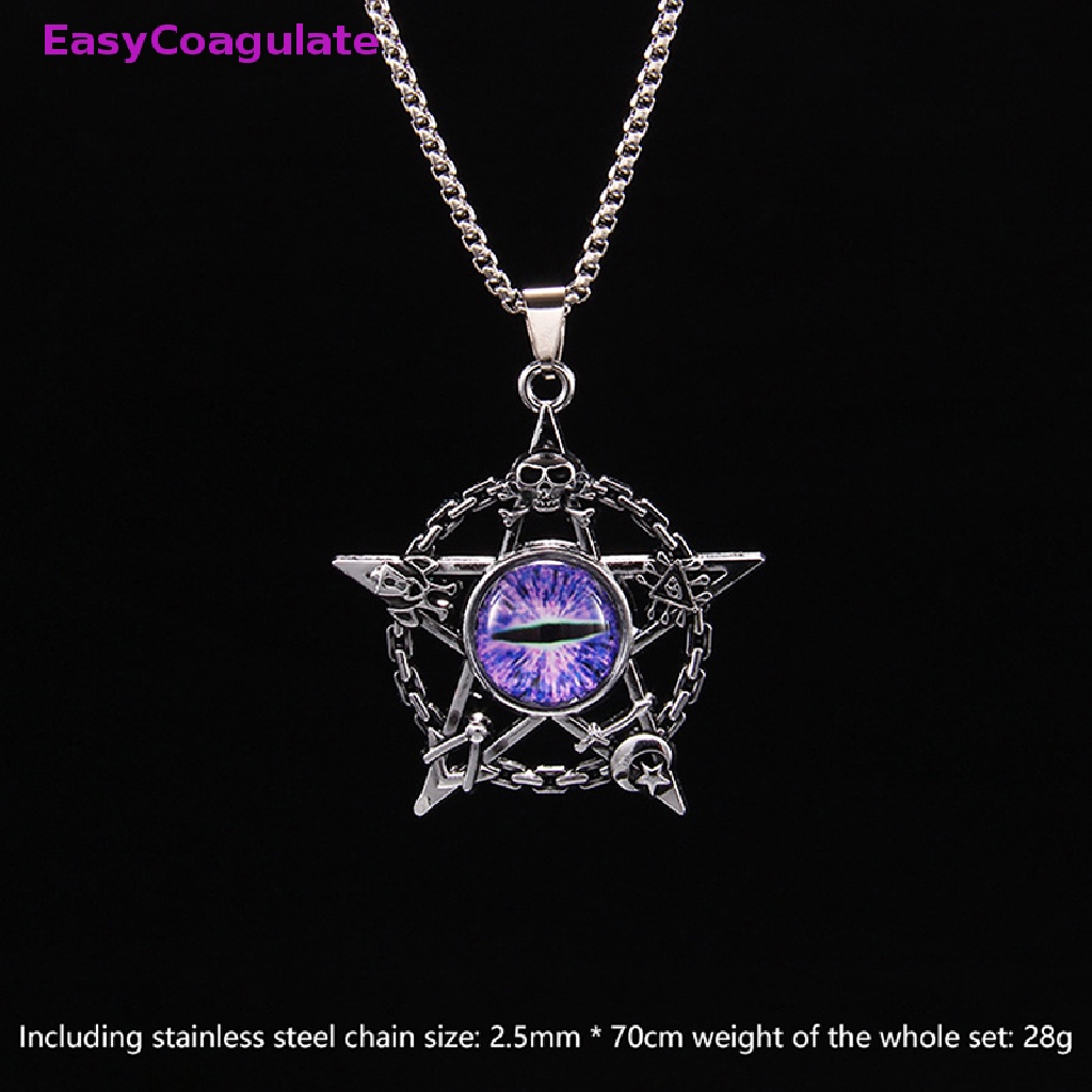 Eas Vòng cổ Bằng Thép Không Gỉ Mặt Hình Đầu Lâu Phép Thuật Phong Cách Hip Hop Retro Cho Nam Và Nữ