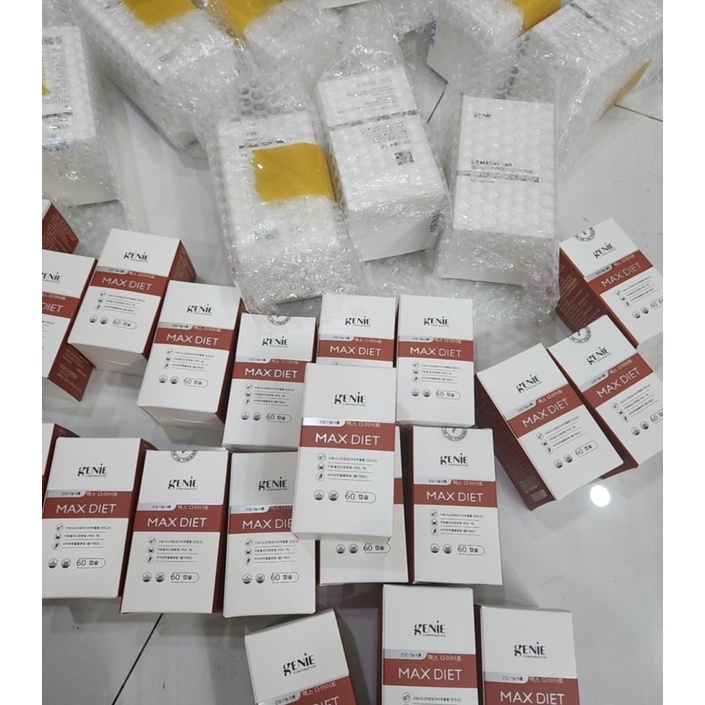 Viên Uống Giảm Cân Cao Cấp MAX DIET GENIE Hàn Quốc Hộp 60 Viên, Dành Cho Cơ Địa Nhờn Thuốốc mk