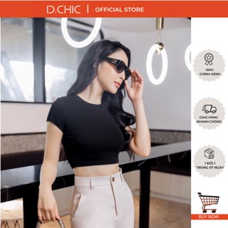 Áo phông croptop tay ngắn trơn D.CHIC MS: 186009